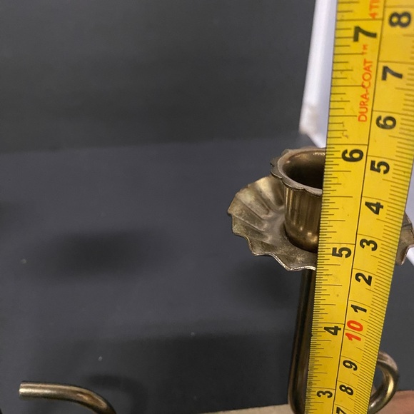 Vintage Accordion Candleabra Joined Gold Tone 5- Candle Holders . Rare Find - Picture 6 of 7